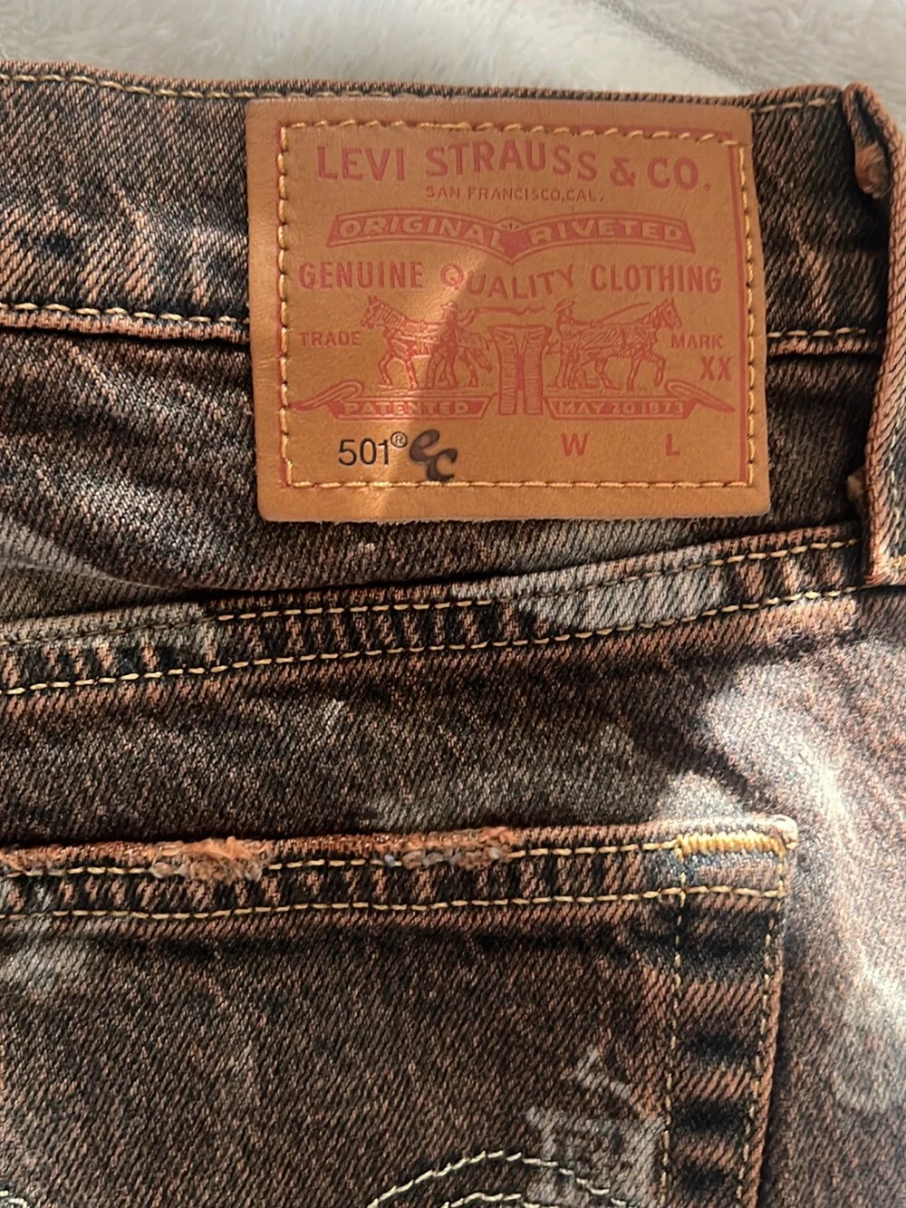 Levi's Brown Distressed Men's Denim Cutoff Shorts